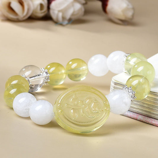 A close-up of the transparent texture of citrine highlights its powerful energy characteristic of attracting wealth