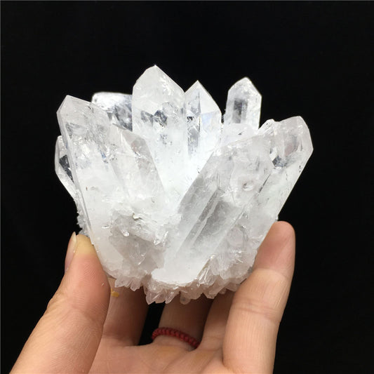 Natural clear quartz crystal cluster for energy cleansing and amplification