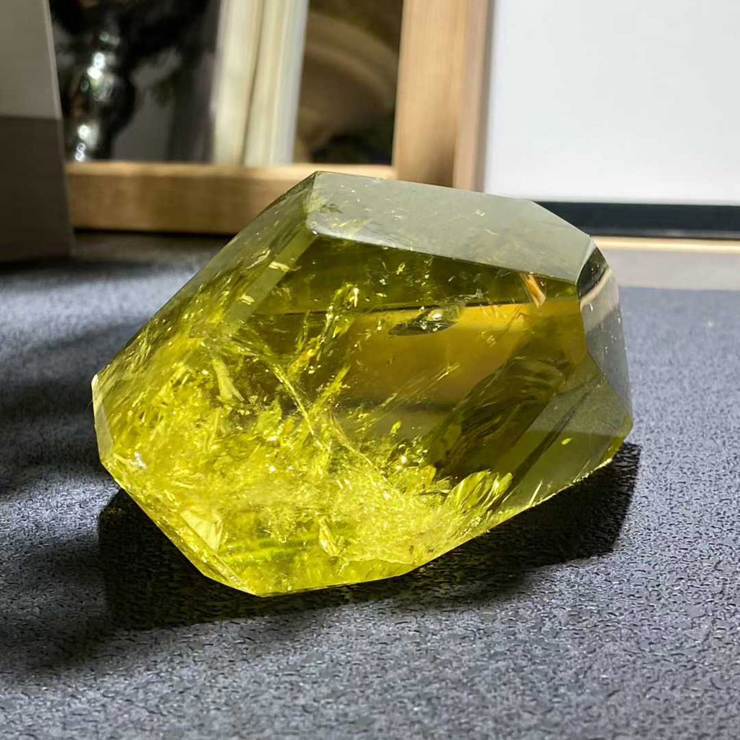 Golden citrine close detail showing structure