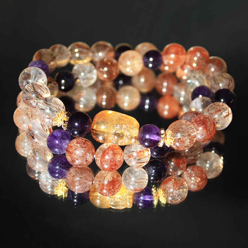 A close-up of the deep purple amethyst, symbolizing intuitive power and spiritual development