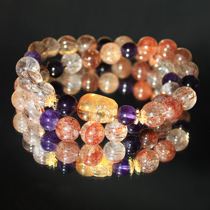 A close-up of the deep purple amethyst, symbolizing intuitive power and spiritual development