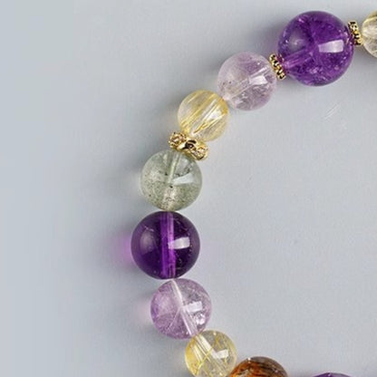 A close-up of the deep purple amethyst, highlighting its energy characteristics that enhance wisdom and intuition