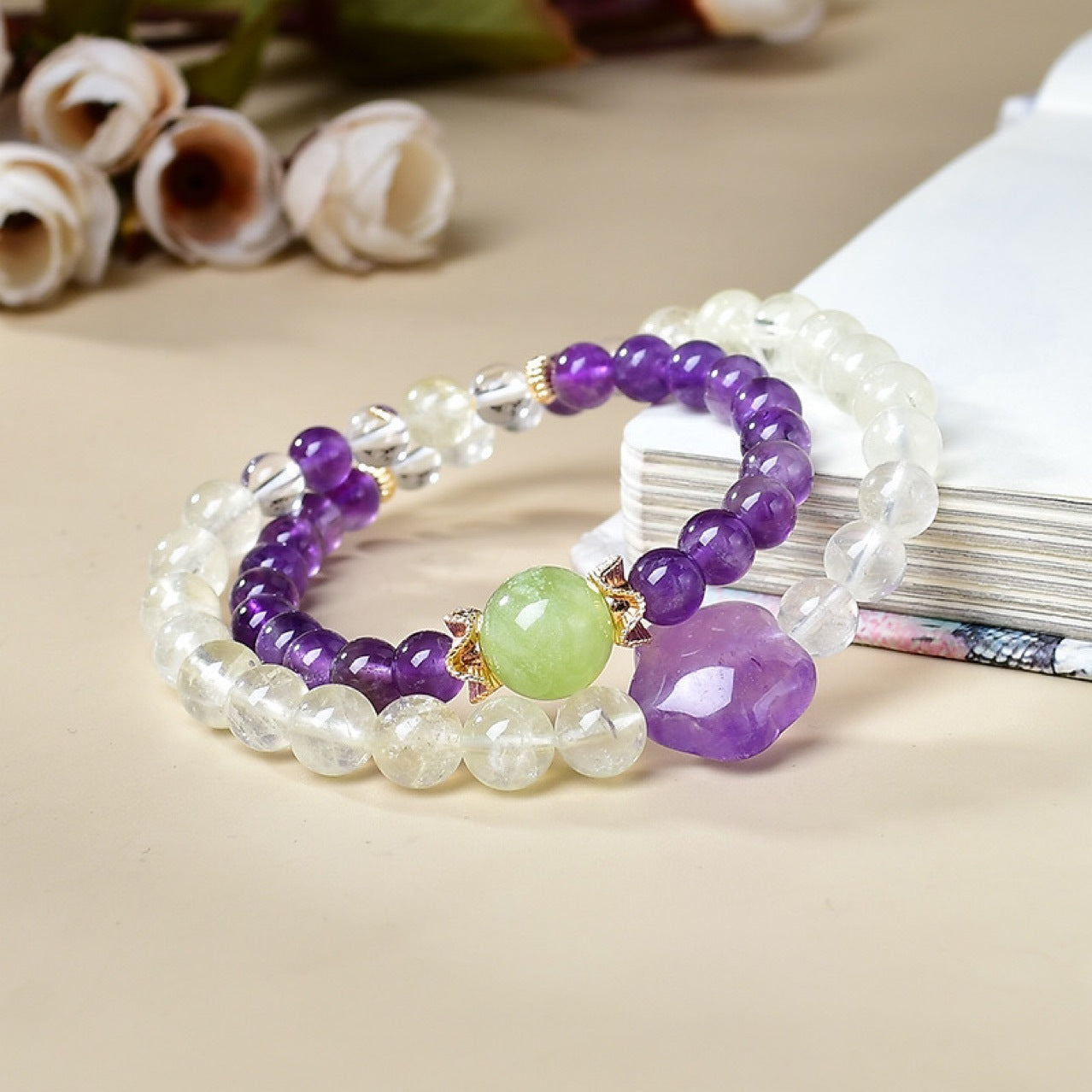 A close-up of the deep color of amethyst showcases its ability to enhance intuition and wisdom