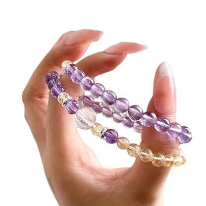 A close-up of the deep color of amethyst highlights the energy characteristics of wisdom enhancement and spiritual development