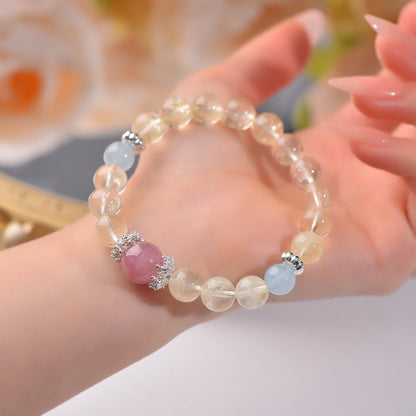 Aquamarine inspires creativity, while citrine attracts opportunities. It is suitable for creative people to wear