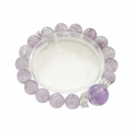 The soft glow of the purple rabbit fur symbolizes stress relief and emotional balance