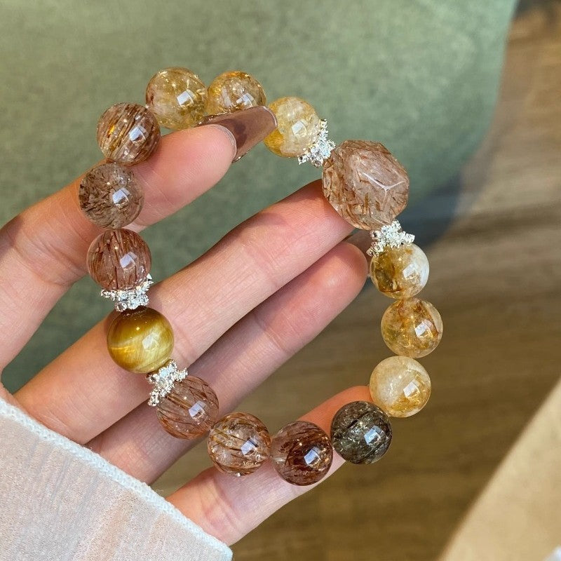 Three crystals are alternately displayed, symbolizing all-round protection for career, health and relationship. 