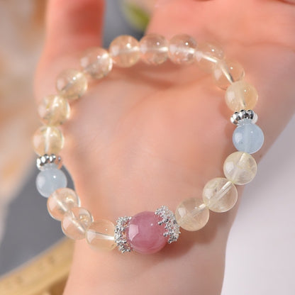 A close-up of aquamarine is displayed, highlighting its ability to enhance communication skills and soothe emotions