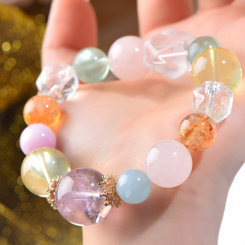 The brilliant luster of the golden Asai stone is displayed, symbolizing enhanced confidence and energy purification