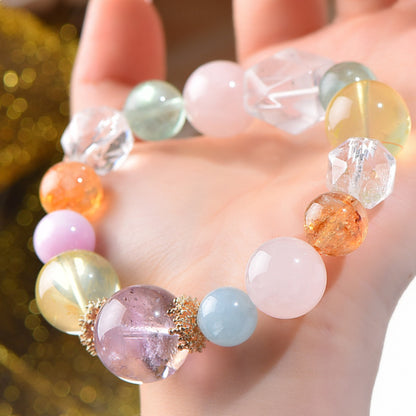 The brilliant luster of the golden Asai stone is displayed, symbolizing enhanced confidence and energy purification