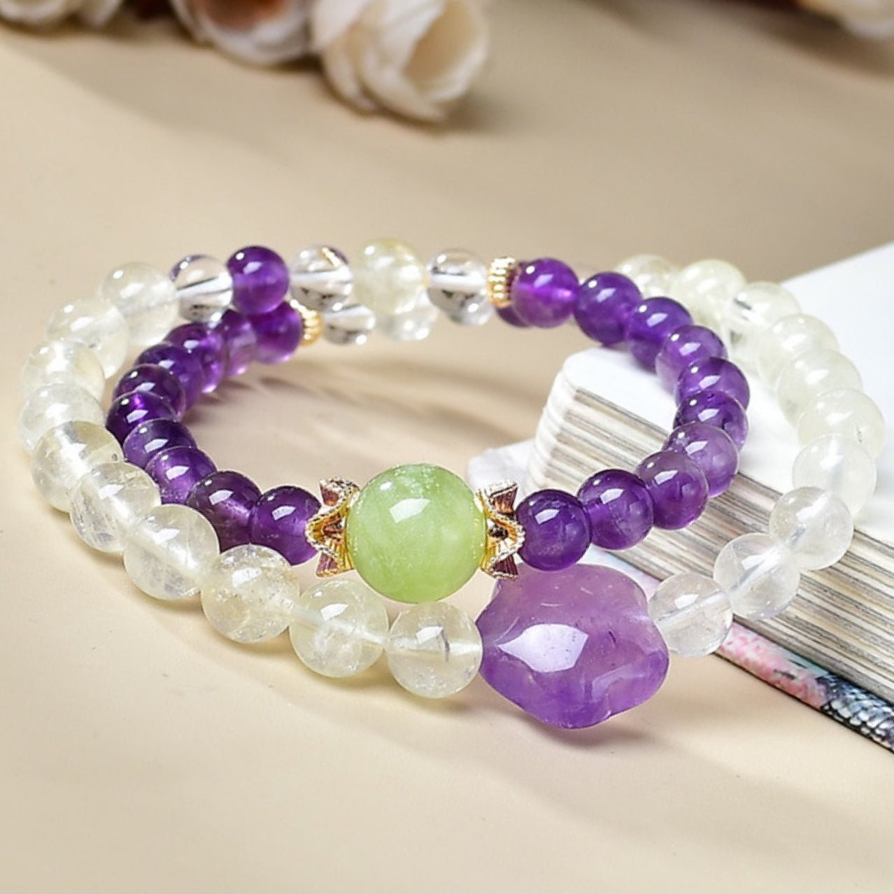 A close-up of the transparent texture of citrine highlights its powerful energy in attracting wealth