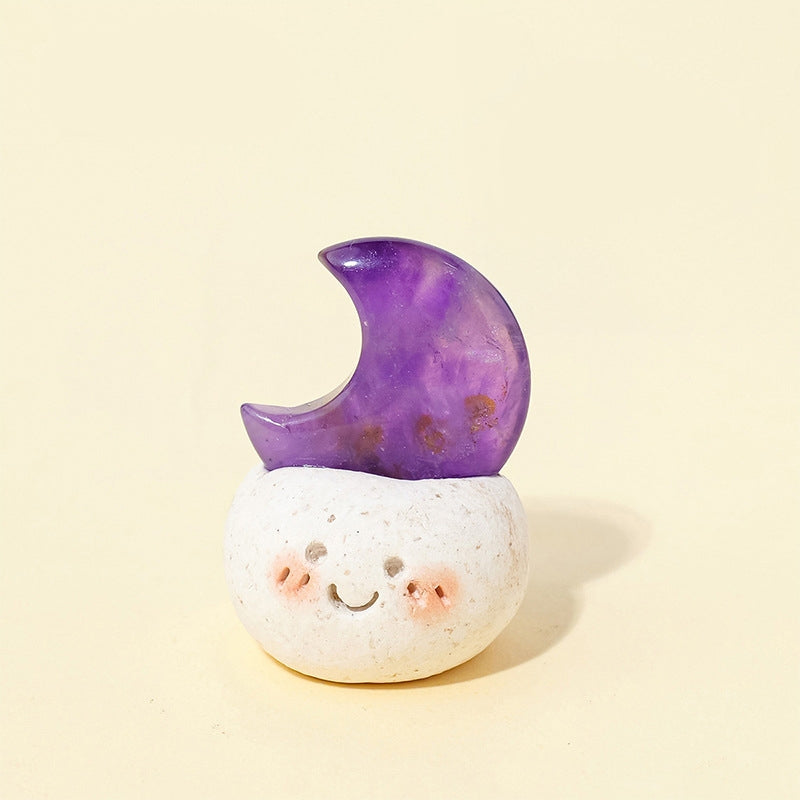 A sleeping scene with small bean cubes placed on the bedside table as sleep companions