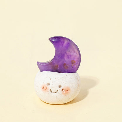 A sleeping scene with small bean cubes placed on the bedside table as sleep companions