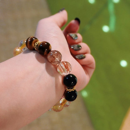 The bracelet, when paired with office supplies, symbolizes career success and wealth attraction, making it suitable for entrepreneurs to wear daily