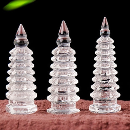 A top-down view of the symmetrical geometric structure of the tower reveals its calming sense of order.