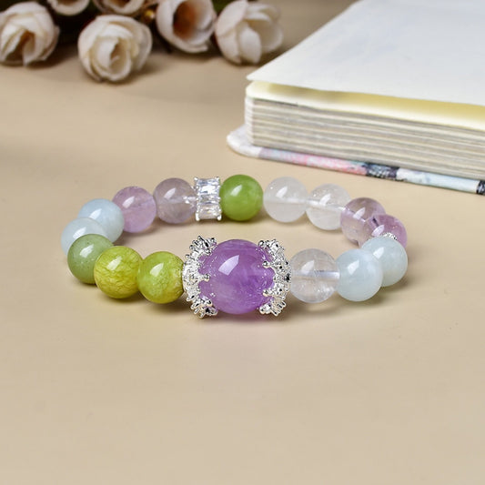 A close-up of the White Ghost Crystal, showcasing its glacier-like pure energy inside, suitable for purifying and manifestly expressing wishes