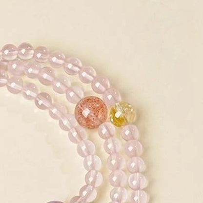 The multi-ring design wearing effect symbolizes the energy cycle of opening the heart chakra and emotional healing