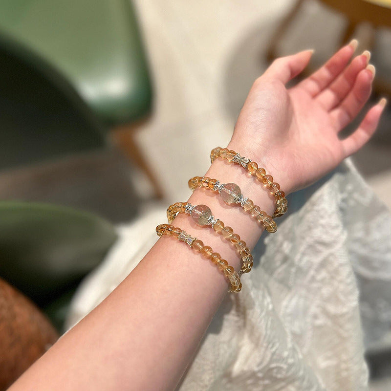 Close-up of the metallic luster of the Yellow Asai stone, highlighting its energy characteristics that attract windfall gains and opportunities. 5. 