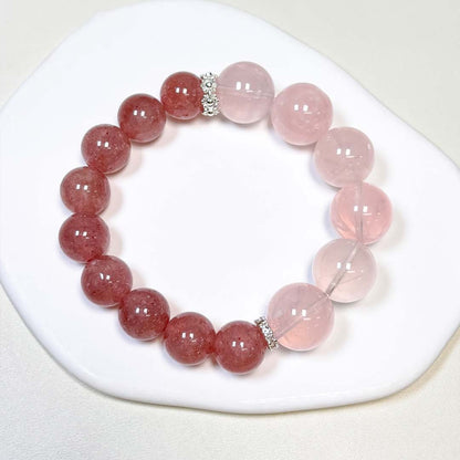 Close-up of the gentle luster of rose quartz, emphasizing its energy healing functions of healing emotional wounds, opening the heart chakra, and accepting love.