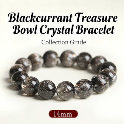 Natural blackcurrant treasure Basin Black Super Seven Crystal bracelet