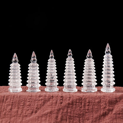 "Peak Tower" is a natural white crystal success energy tower