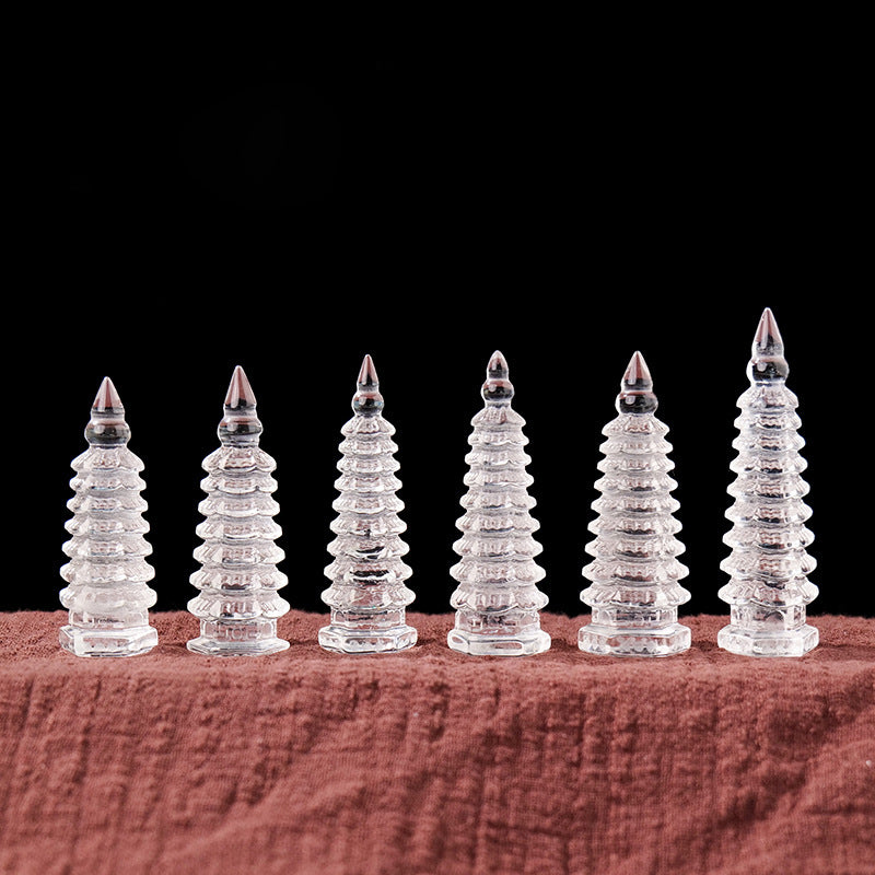 "Peak Tower" is a natural white crystal success energy tower