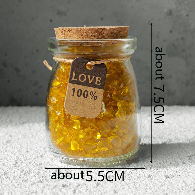 "Star Wish Cabin" Natural crystal intention bottle