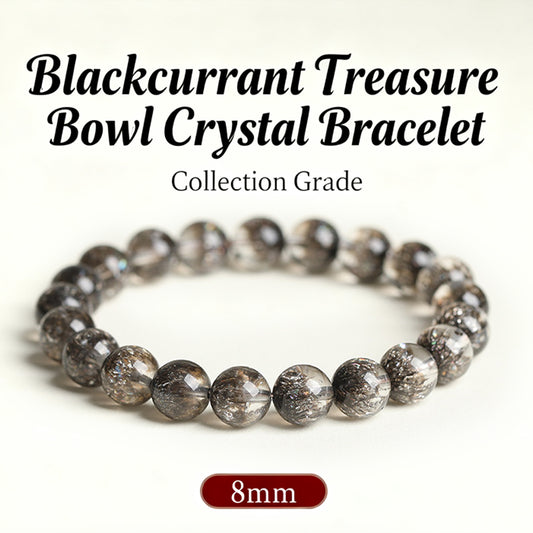 Natural blackcurrant treasure Basin Black Super Seven Crystal bracelet
