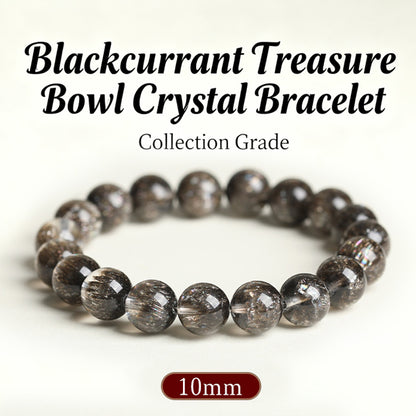 Natural blackcurrant treasure Basin Black Super Seven Crystal bracelet
