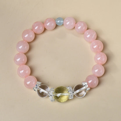 The exquisite gift box packaging is displayed. The main recommended product is pink crystal, symbolizing sweet love