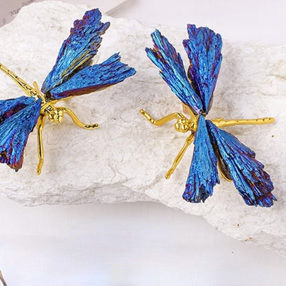 Close-up of black tourmaline wings, showcasing their unique metallic luster and crystal structure