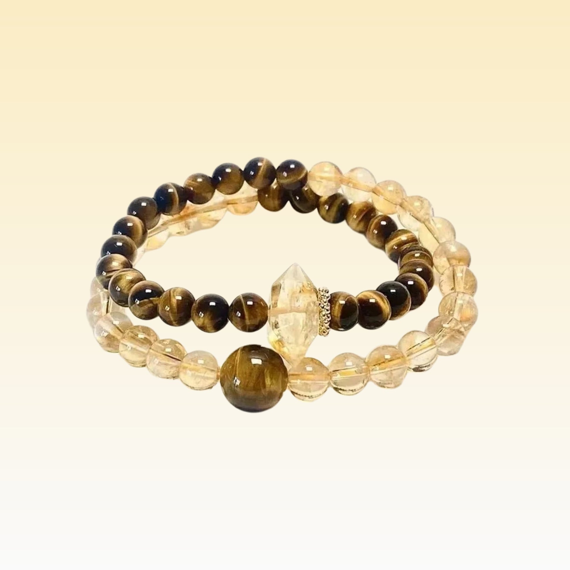 A close-up display of citrine highlights its clear texture and the energy attribute that attracts wealth