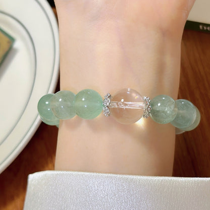 A close-up of the clear and transparent cut surface of white crystal, showcasing pure energy and purification effects