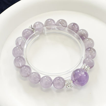 Worn in meditation scenes, the soft energy of purple rabbit fur helps to achieve inner peace and spiritual elevation