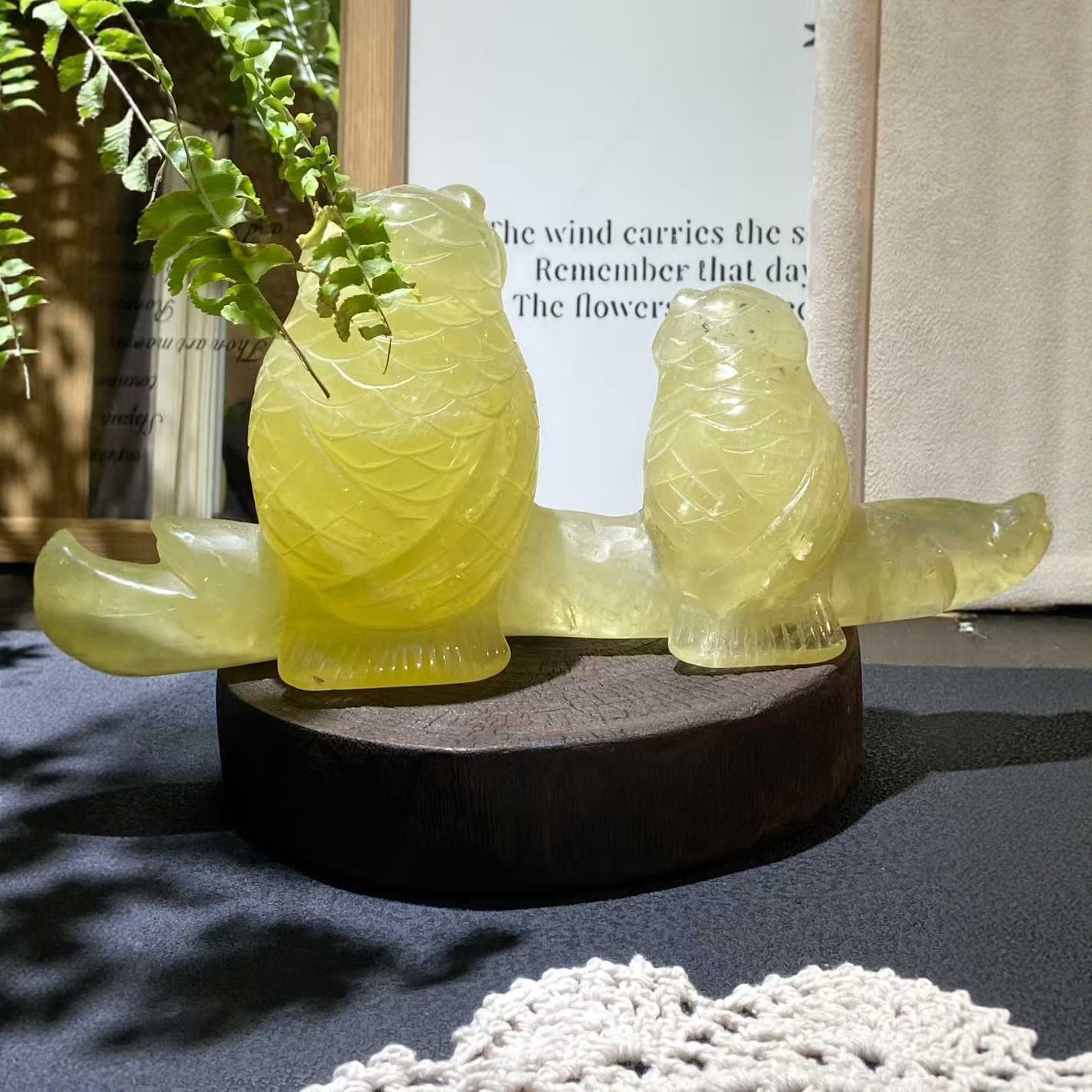  Citrine owl in study room for concentration