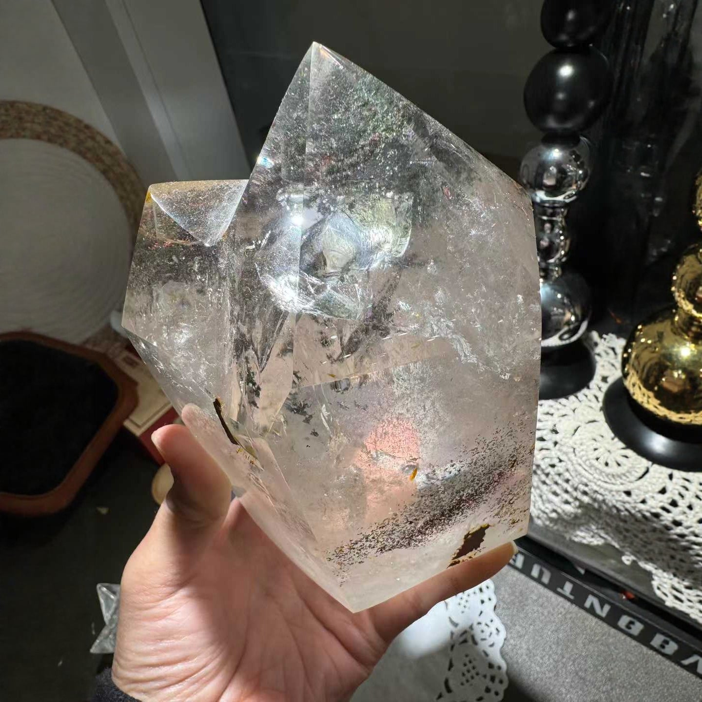 Crystal grid energy work with double terminated wand