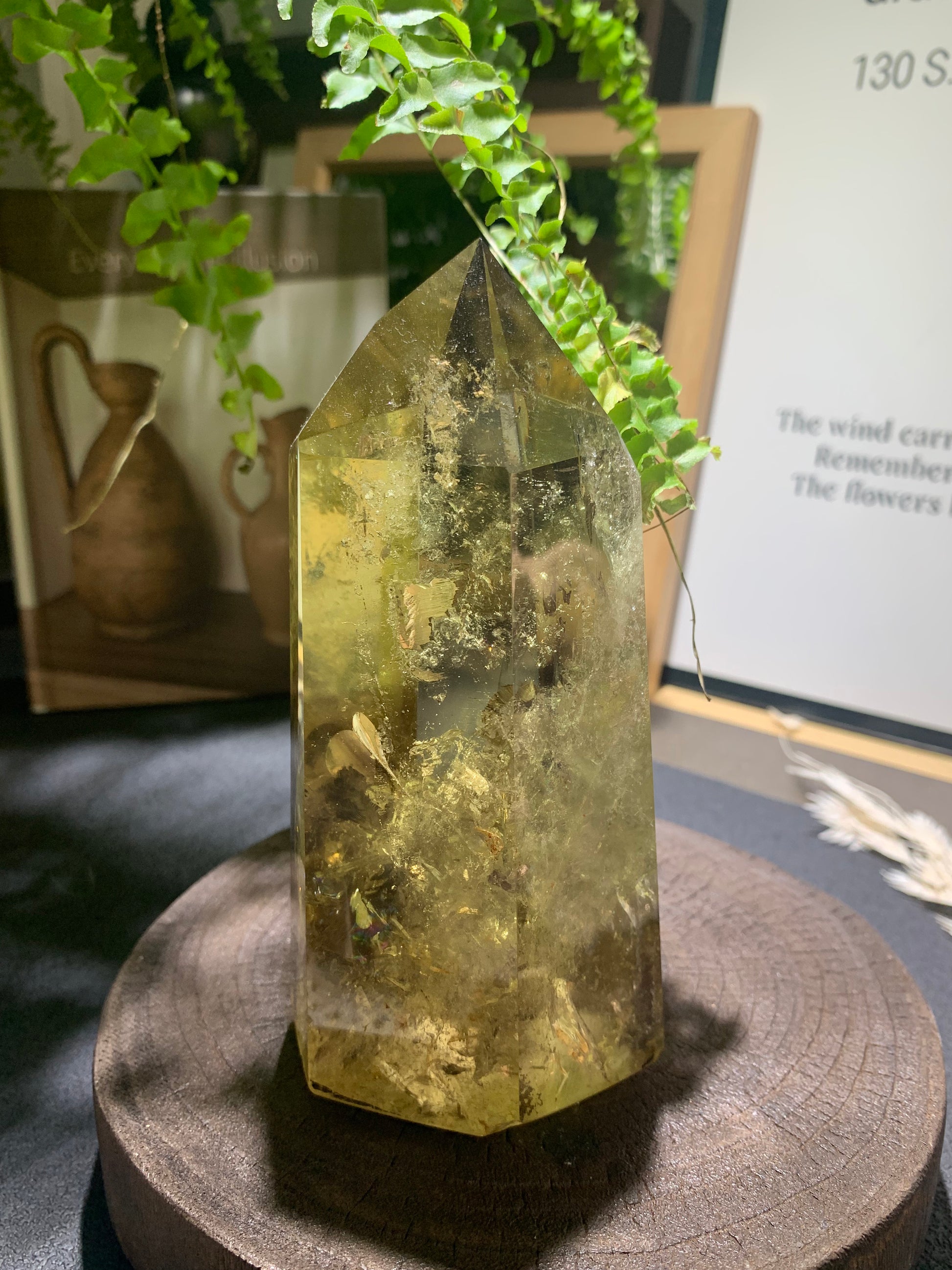 Crystal pieces radiating sun energy and light