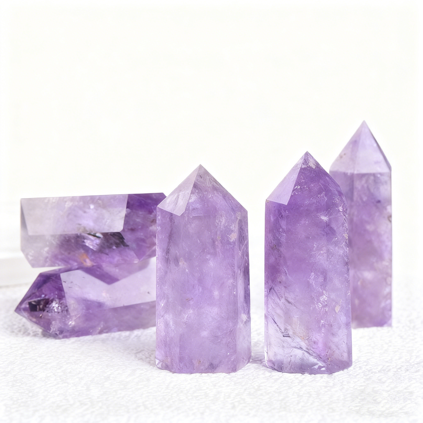 Energy cleansing ritual with amethyst wand