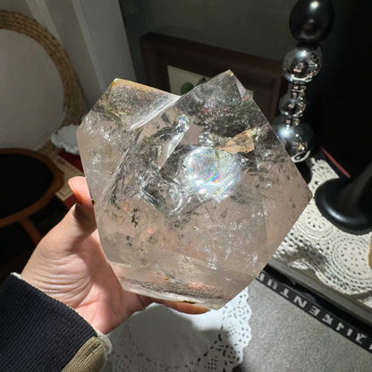 Energy healing practice with double terminated crystal wand