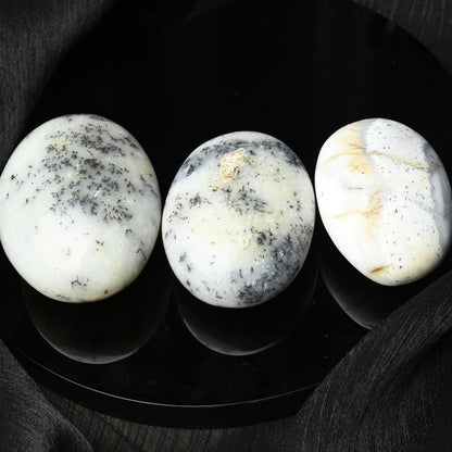  Moss Opal used in energy healing session and chakra work