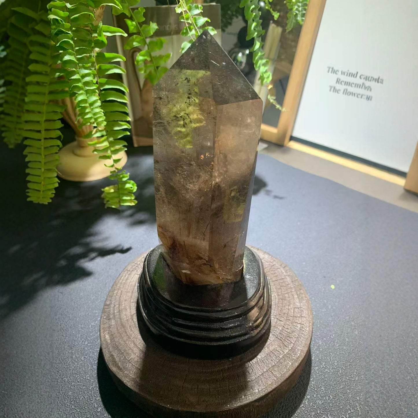 Energy protection setup with smoky quartz ice point