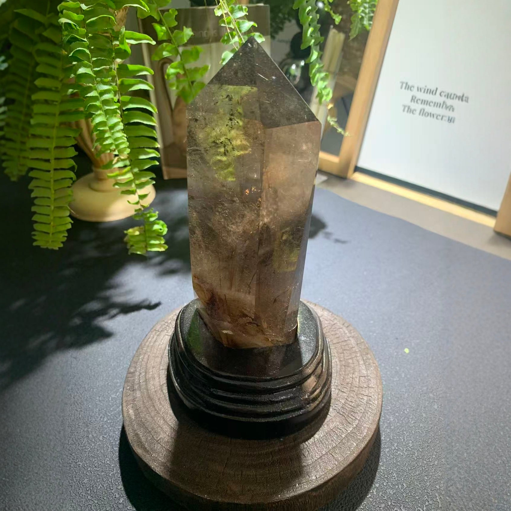 Energy protection setup with smoky quartz ice point