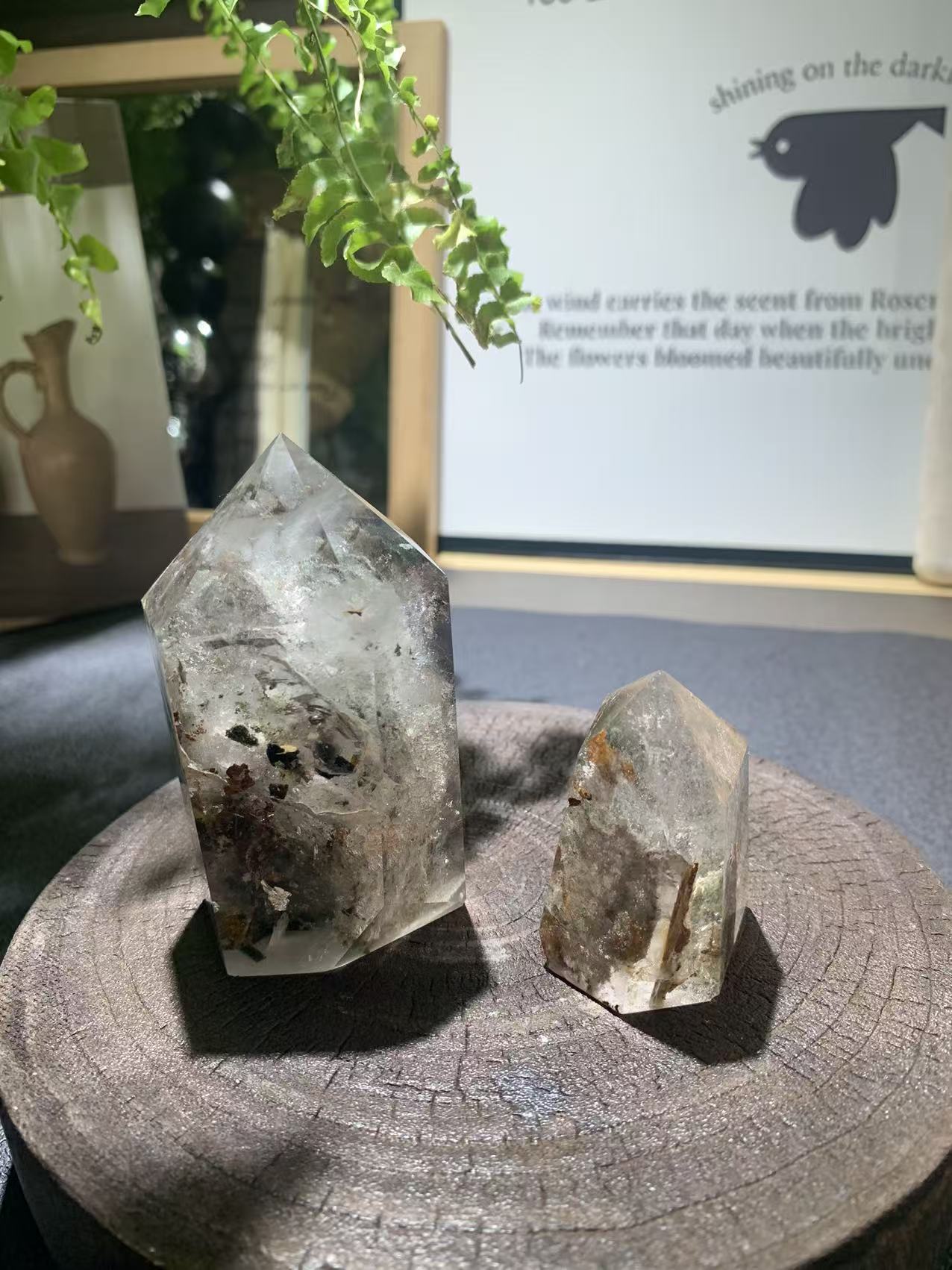 Generator crystal amplifying energy in sacred space