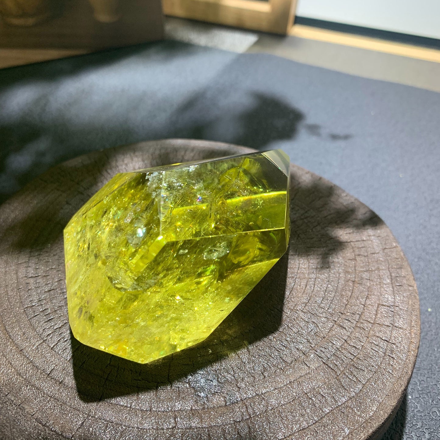 Golden crystal irregular shapes natural formation