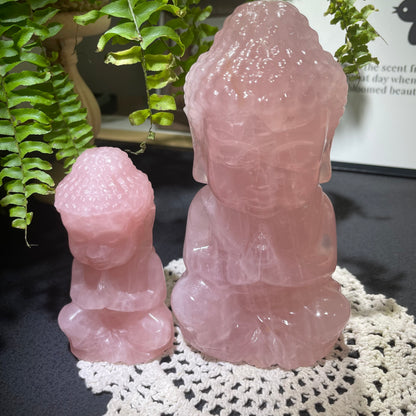 Hand carved crystal buddha unique artwork