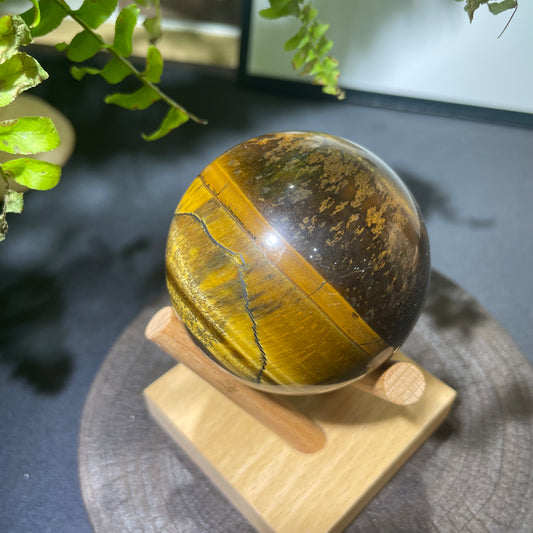 Hand carved crystal sculpture with detailed features