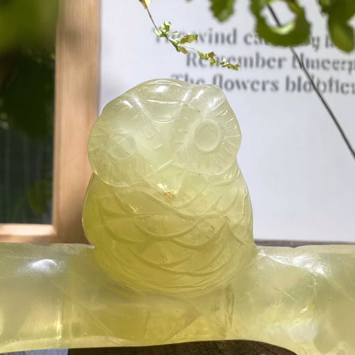 Handmade crystal owl unique artwork