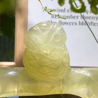 Handmade crystal owl unique artwork