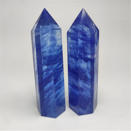 Hexagonal man made crystal with precise facets