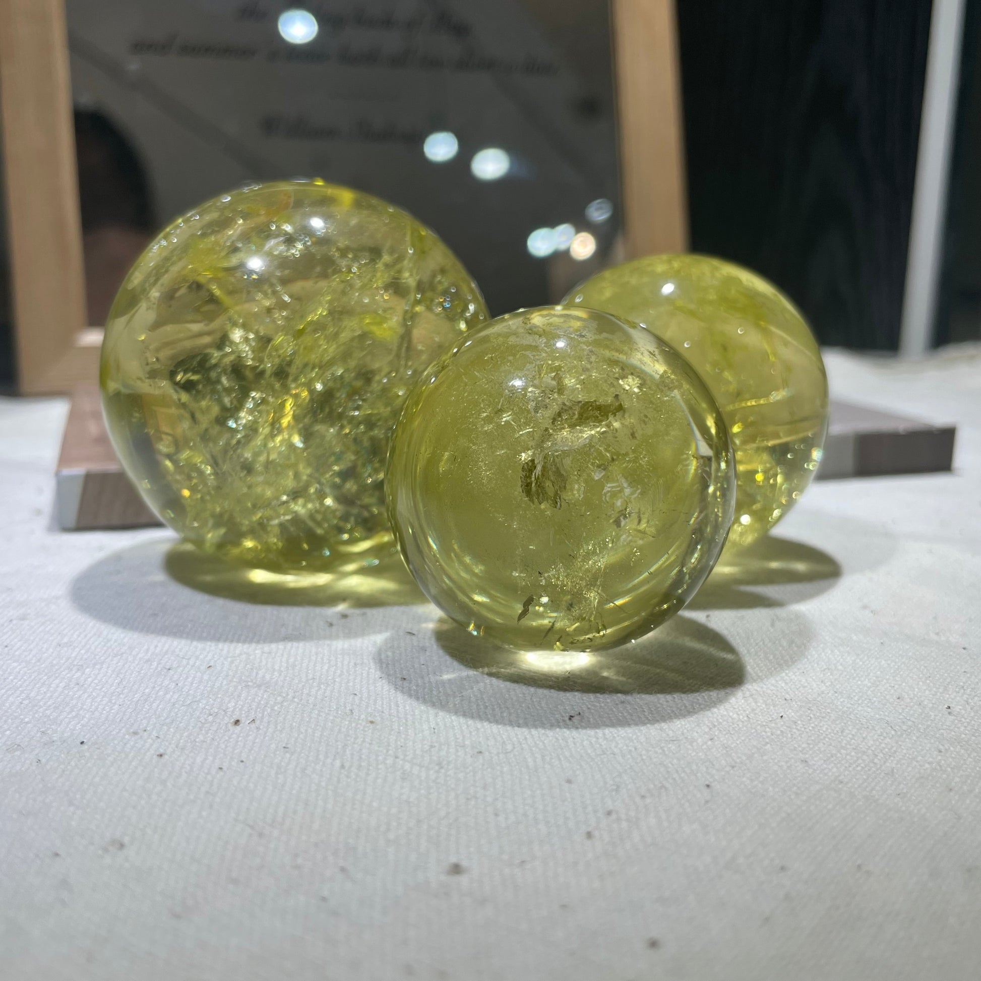 Home decor crystal ball centerpiece